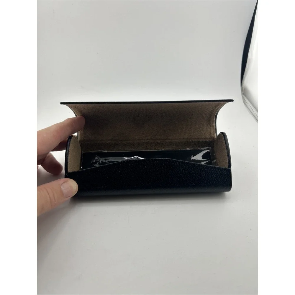 Burberry Eyewear Case Unisex OS Black Hard Shell Logo Textured Designer
